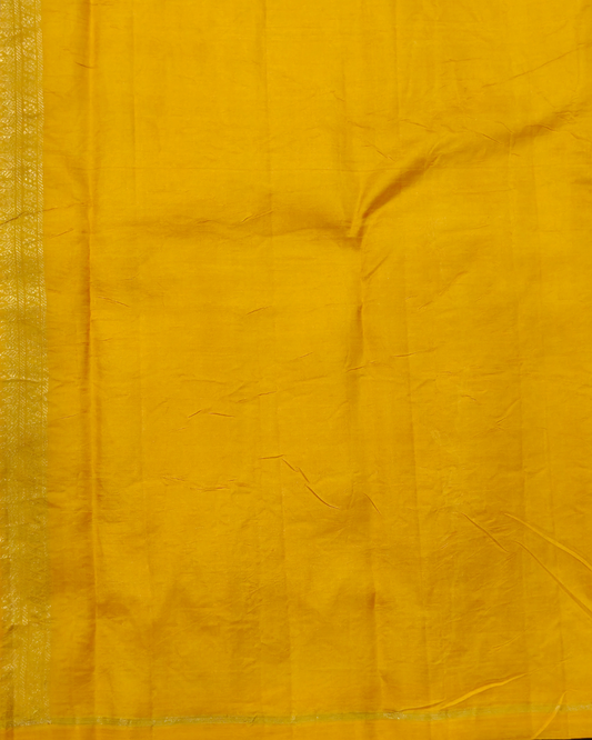 Cream Colour Pure Zari Kanchivaram With Ecoprint All Over