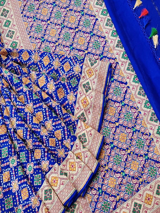 Blue Colour Georgette Silk Saree With zari and thread woven motif