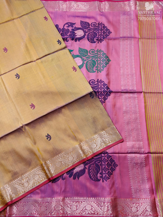 Mustard Yellow Colour Bishnupuri Silk Saree With Kanta Work All Over Code : VB0510