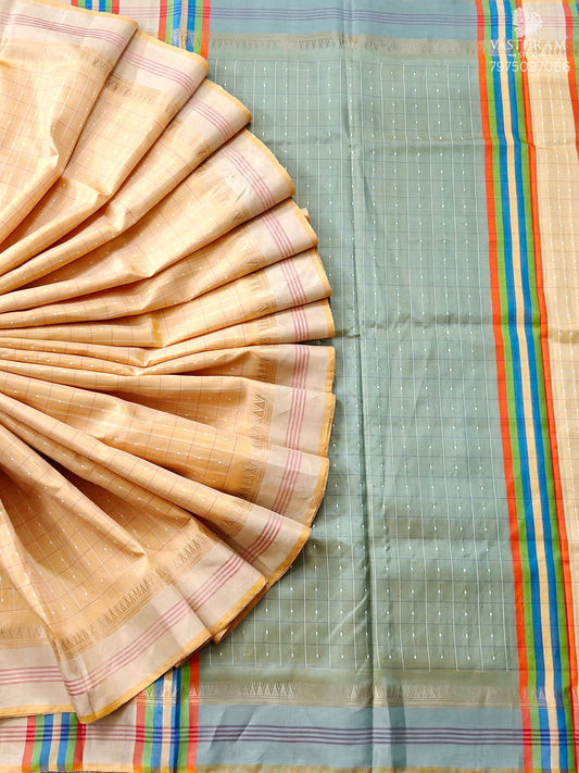 Yellow Colour Bishnupuri Silk Saree With Kanta Work All Over Code : VB0511