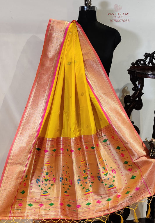 Yellow Colour Semi Banarasi Dupatta