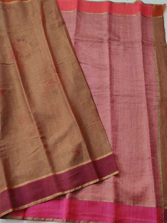 Light Brown Chanderi Silk With Digital Print