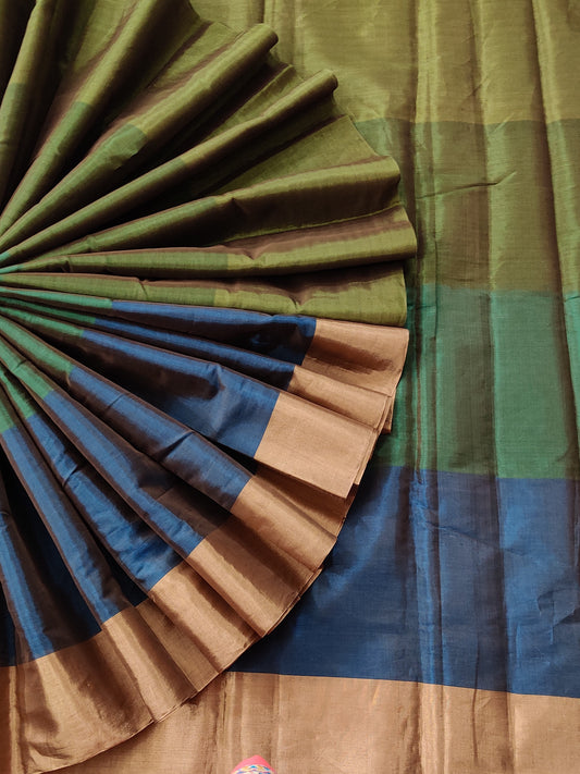 Multi Colour Chanderi Silk With  Zari Border