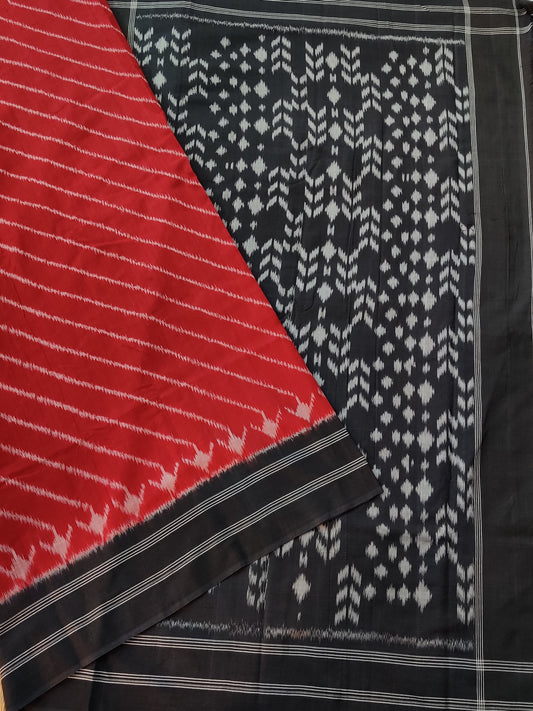 Maroon Colour Ikkat Cotton Saree With Ikkat Weaving