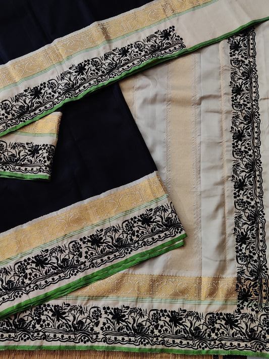 Black Colour Kanchivaram Silk