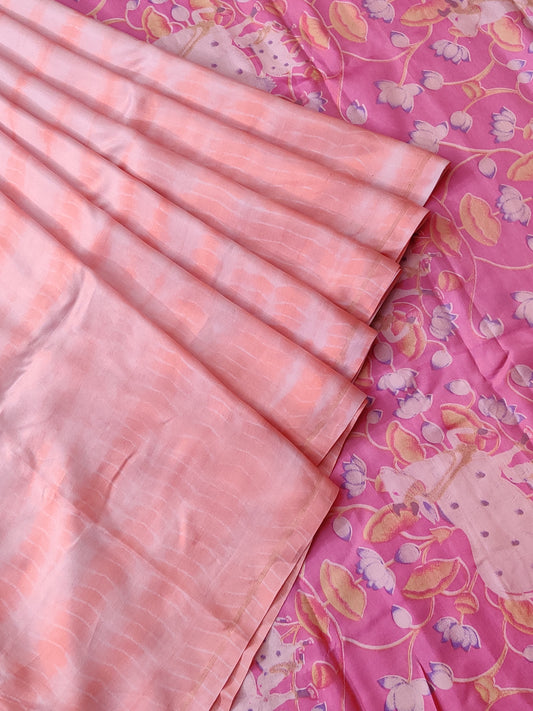 Baby Pink Colour Soft Silk Saree with Shibori Work All Over Code : SS001
