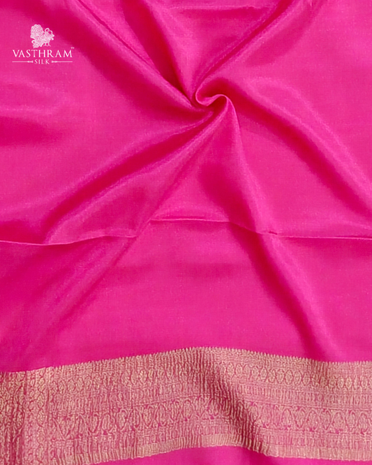 Baby pink colour crush mysore crepe silk saree with small zari butta all over