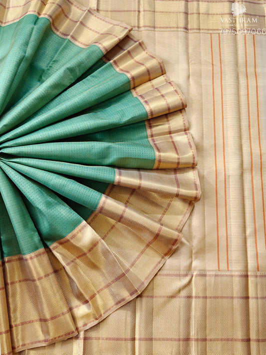 Light Green Colour Kanchivaram Zari Brocade All Over Code : KA0433