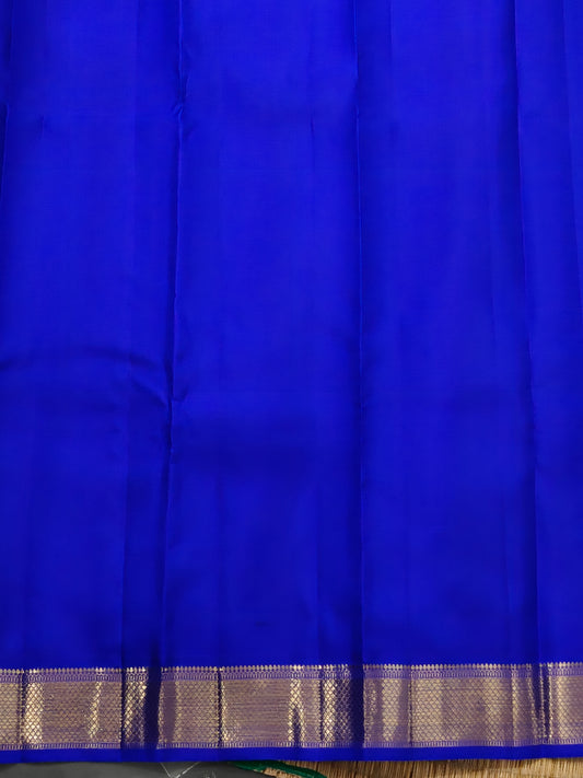 Turquoise Blue Colour Pure Zari Kanchivaram Silk Saree With Zari Butta All ver Code : KA0525