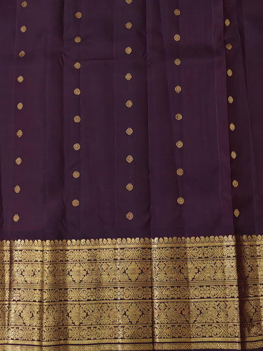 Sea Blue Colour Gadwl Silk Saree With Ecoprint All Over