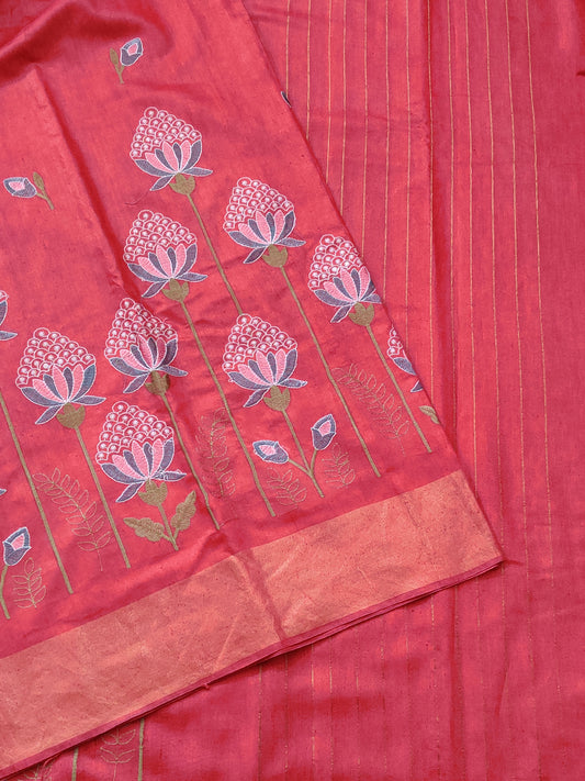 Linen Saree Code : D1220KT861608