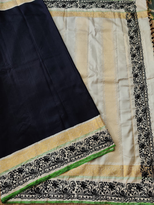 Black Colour Kanchivaram Silk