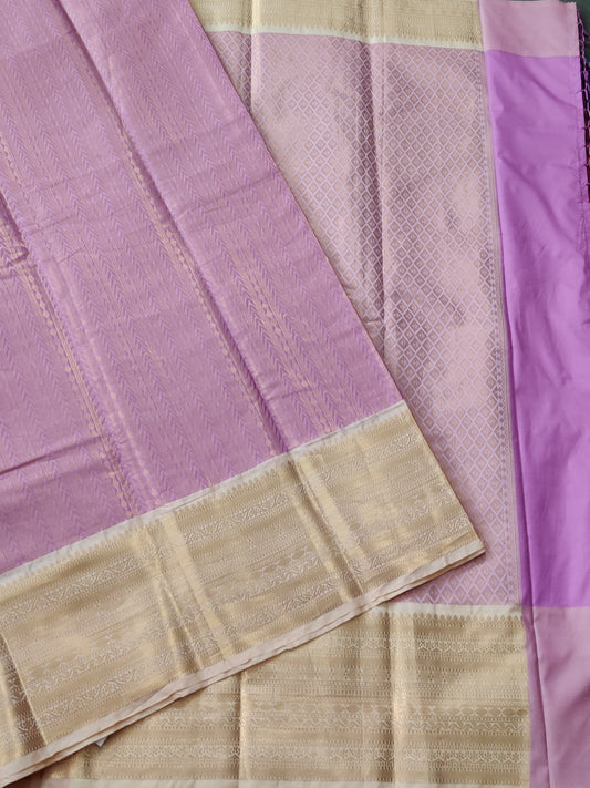 Light Pink Colour & Semi Banarasi Saree With Zari Motif All Over