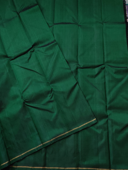 Green Colour Plain Kanchivaram Silk Saree