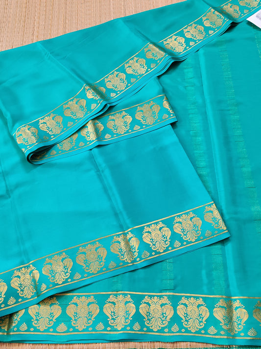 Magenta Colour Mysore Crepe Silk Saree With Plain Body  Code : KA182