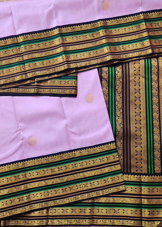 Light Lavender Colour Kanchivaram Silk Saree With Zari Butta All Over Code : KA0387
