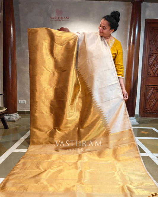 Tussar colour raising kanchivaram silk saree Code : KA0494